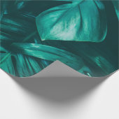 Tropisches Dschungelblättern, dunkelgrüne Blattnat Geschenkpapier (Ecke)