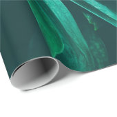 Tropisches Dschungelblättern, dunkelgrüne Blattnat Geschenkpapier (Rolleneckpunkt)