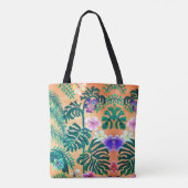 Tropisches Dschungelgemälde Tasche (Rückseite)