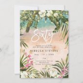 Tropisches Dschungellicht 60 60 Geburtstag Einladung (Vorderseite)