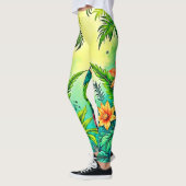 Tropisches Dschungelparadies Design Leggings (Links)