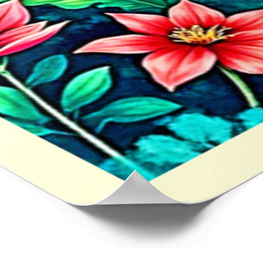 Tropisches Dschungelparadies Design Poster (Ecke)