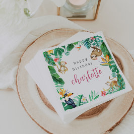 Tropisches Dschungeltiere Kindergeburtstag Party Serviette