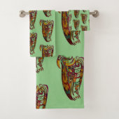 Tropisches dunkles Federbad Handtuch Set (Insitu)