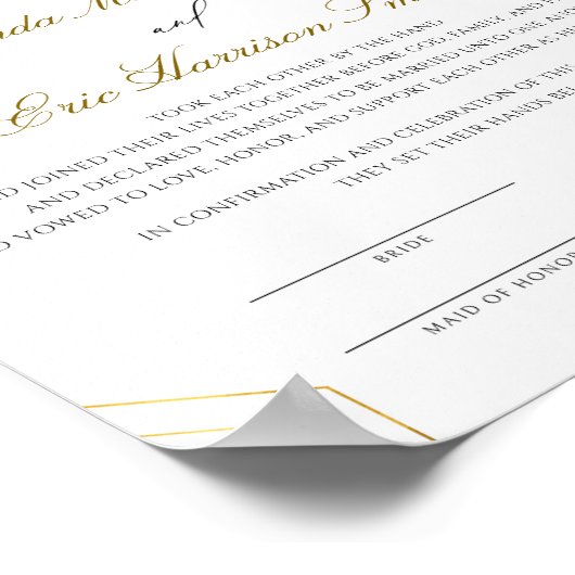 Tropisches Eheplakat Poster (Ecke)