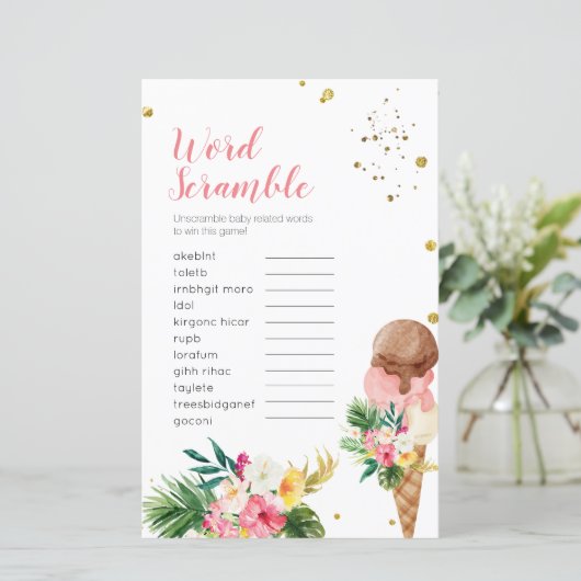 Tropisches Eiscreme-Brautparty (Stehend Vorderseite)