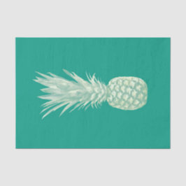 Tropisches Elegantes Aquamarines Beige Ananas Seidenpapier