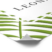 Tropisches elegantes, nicht gestopftes Trauungszei Poster (Ecke)