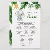 Tropisches Elephant Boy Baby Dusche Purgame (Vorne/Hinten)