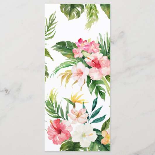 Tropisches Elephant Girl Showmenü Menükarte (Rückseite)