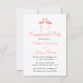 Tropisches Engagement Party Rosa Flamingo Hochzeit Einladung (Vorderseite)