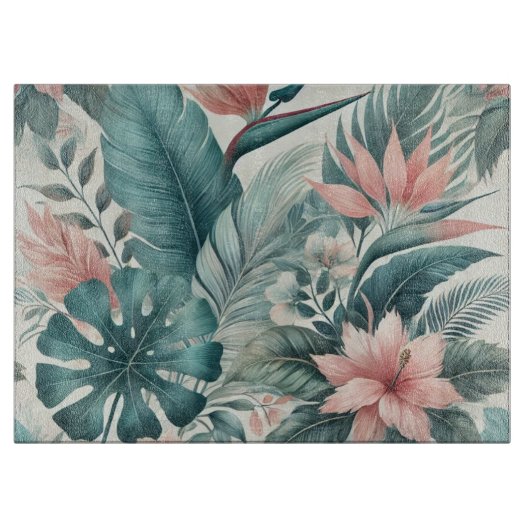 Tropisches Essenzglas Schneidebrett (Vorderseite)