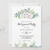 Tropisches Eukalyptus Greenerity Retirement Party Einladung (Vorderseite)