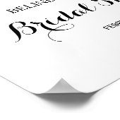 Tropisches Eukalyptus Grünes Brautparty Willkommen Poster (Ecke)