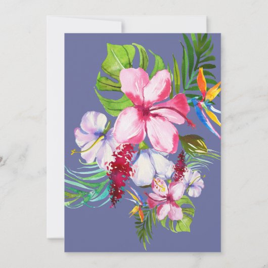 tropisches farbiges geometrisches Brautparty Einladung (Rückseite)