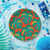 Tropisches Fiesta-Muster Pappteller (Party)