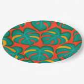 Tropisches Fiesta-Muster Pappteller (Schrägansicht)