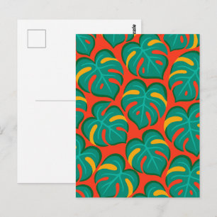 Tropisches Fiesta-Muster Postkarte