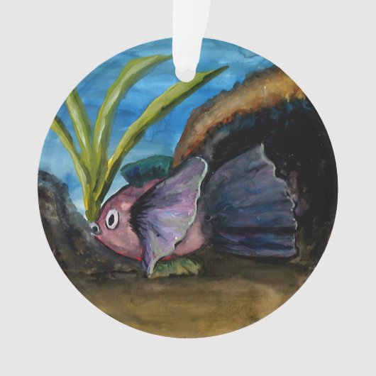 Tropisches Fisch-Aquarell-Florida-Weihnachten Ornament (Vorderseite)