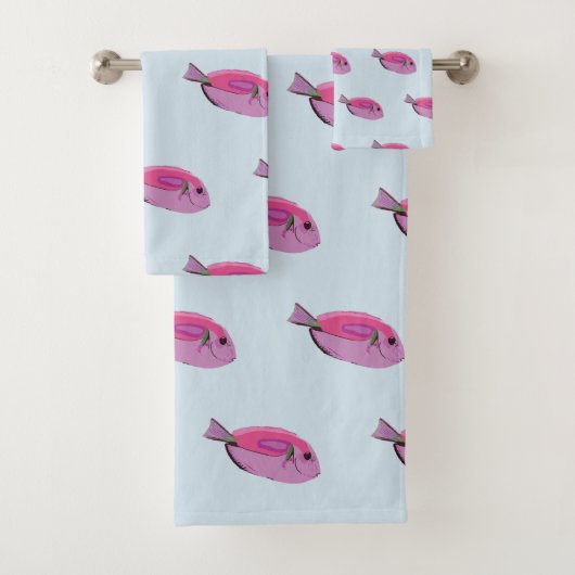 Tropisches Fisch-Badezimmer-Tuch-Set Badhandtuch Set (Insitu)