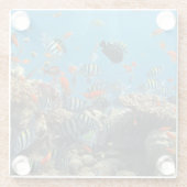 Tropisches Fisch-Chaos Glasuntersetzer (Rückseite)