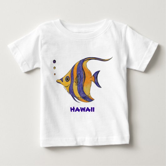 Tropisches Fisch-Shirt Hawaiis Baby T-shirt (Vorderseite)
