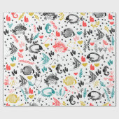 Tropisches Fisch-Wrapping-Papier Geschenkpapier (Flach)