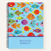 Tropisches Fischaquarium Niedliches Kind Notizblock (Vorderseite)