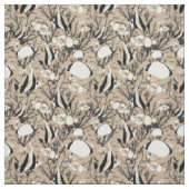 Tropisches Fischmuster auf Taupe Stoff (Muster)