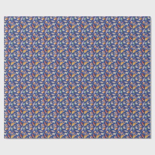 tropisches Fischmuster Geschenkpapier (Flach)