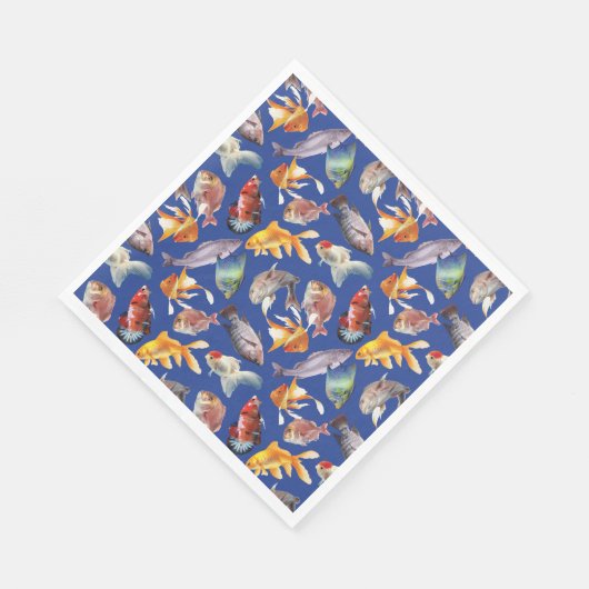 tropisches Fischmuster Serviette (Ecke)