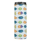 Tropisches Fischmuster Thermal Tumbler Thermosbecher (Rückseite)