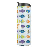 Tropisches Fischmuster Thermal Tumbler Thermosbecher (Nach rechts gedreht)