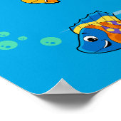 Tropisches Fischplakat Poster (Ecke)