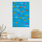 Tropisches Fischplakat Poster (Küche)