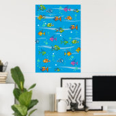 Tropisches Fischplakat Poster (Heimbüro)