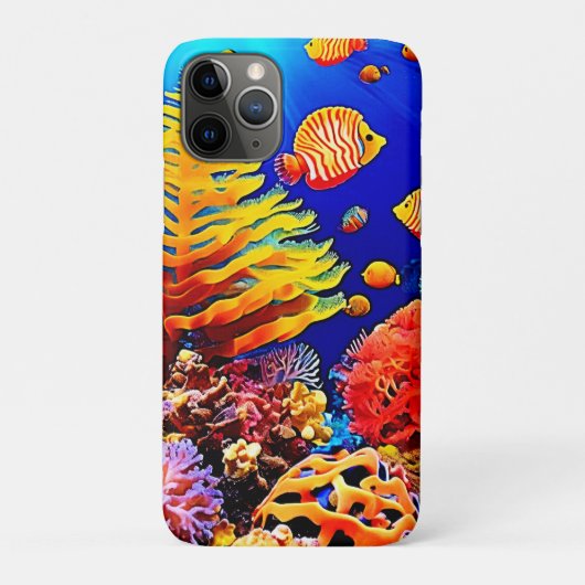 Tropisches Fischriff Unterwasser Case-Mate iPhone Hülle (Rückseite)