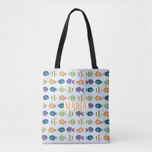 Tropisches FIsh-Muster - All-Over-Print-Tote-Beute Tasche (Vorderseite)