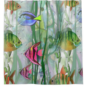 Tropisches Fishies Duschvorhang