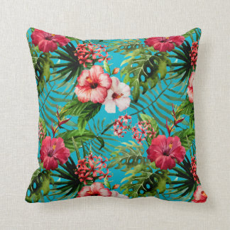 Tropisches Flamigos und Palme-Wurfs-Kissen Kissen