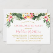 Tropisches Flamingo Bachelorette Einladung (Vorderseite)