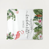 Tropisches Flamingo Bachelorette Tapestr Wandteppich (Vorderseite (Horizontal))