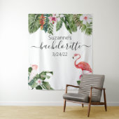 Tropisches Flamingo Bachelorette Tapestr Wandteppich (Beispiel)