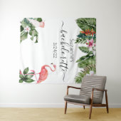 Tropisches Flamingo Bachelorette Tapestr Wandteppich (Beispiel (Horizontal))