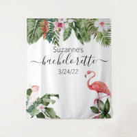 Tropisches Flamingo Bachelorette Tapestr