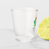 Tropisches Flamingo-Brautjunggesellinnenabschied Schnapsglas (Links)