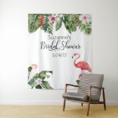 Tropisches Flamingo-Brautparty Wandteppich (Beispiel)