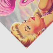 Tropisches Flamingo-Button Seidenpapier (Ausschnitt)