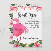 Tropisches Flamingo Dankeschön Karte (Vorne/Hinten)