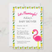 Tropisches Flamingo-Dusche Einladung (Vorderseite)